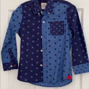Mini Boden Boys Dress Shirt stars